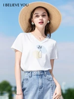i believe you summer t shirts for women office lady cool tech ice cotton vneck printed short sleeves woman clothes 2222014428