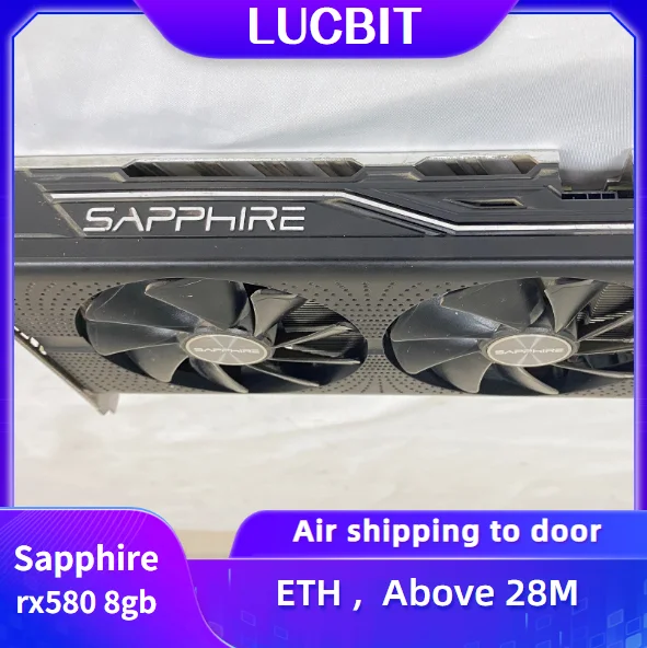 LUCBIT Used Sapphire RX 580 8GB graphic card Eth Mining Machine rx580 8gb RX588 rig crypto mining gpu graphics card