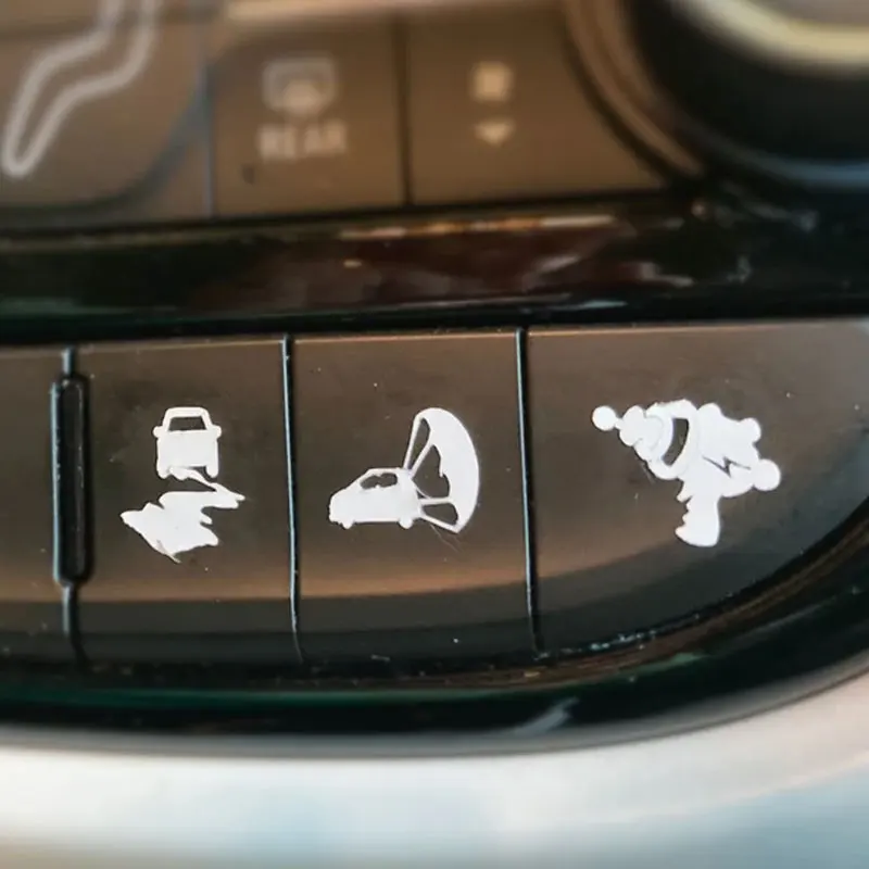 

Универсальная наклейка на автомобиль и грузовик, белые пустые кнопки, украшение интерьера автомобиля, высечка, виниловые наклейки