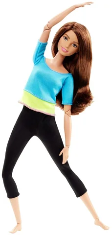Кукла Barbie Безграничные движения брюнетка синий топ DJY08