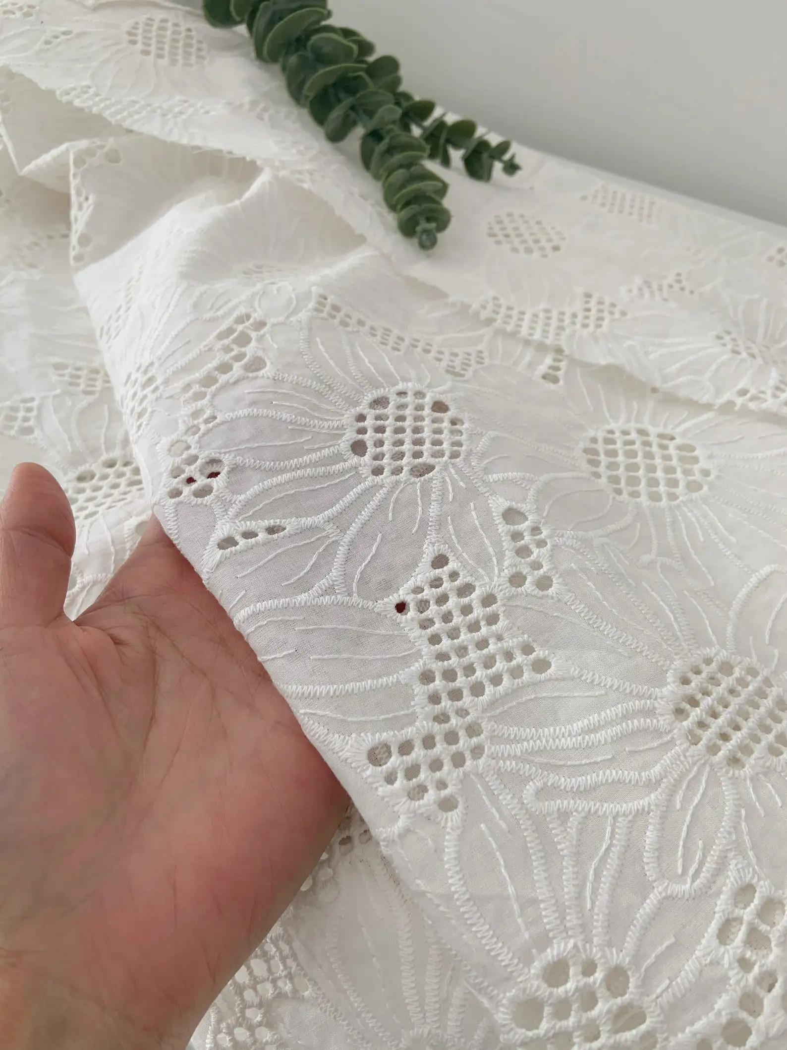 3 Yards Clothing Lace Accessory Fabric DIY Home Textile Jewelry for Women's Skirt 100% Cotton Lace Fabirc