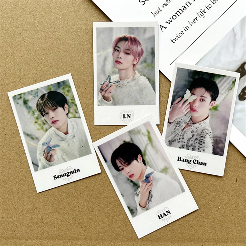 8pcs/set Stray Kids Photocard Polaroid Lomo Card High Quality Postcard HD Print Fans Gifts Seungmin Felix Bangchan Leeknow - купить по