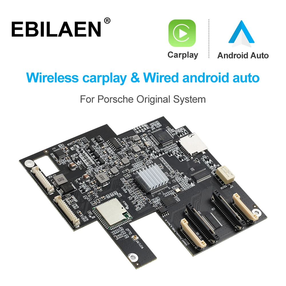 

EBILAEN Wireless Carplay Module Box For Porsche Cayenne Macan Boxster 911 OEM 7 Inch PCM 3.0 Android Auto Mirror-Link