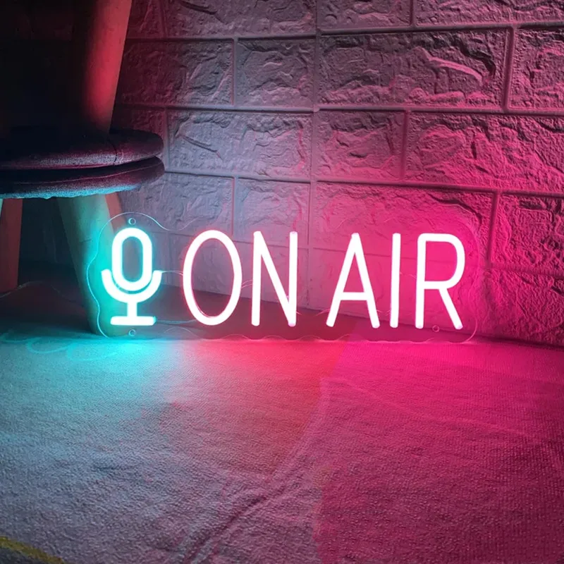 Неоновая вывеска на воздухе индивидуальная неоновая живая трансляция запись
