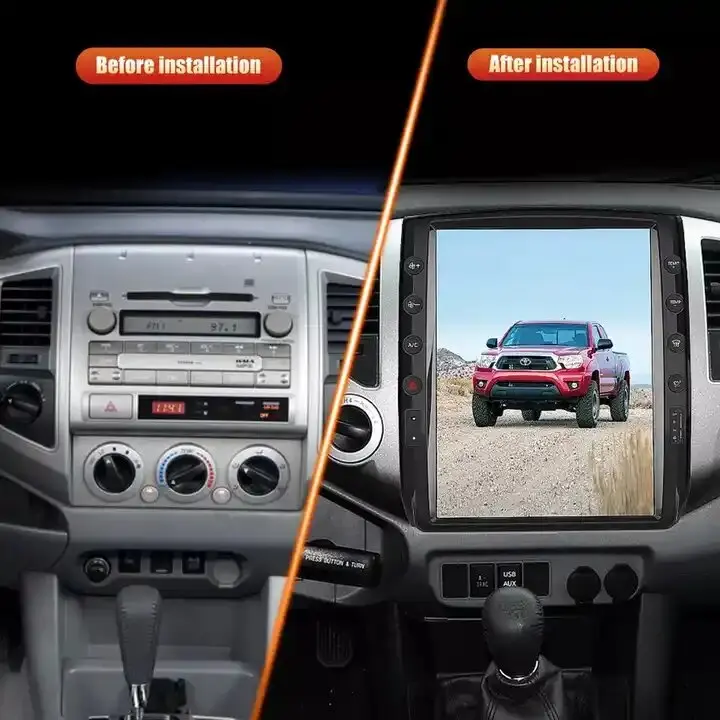 AuCar Tesla радио 12 1 дюймов Android 9 для Toyota Tacoma 2005-2015 GPS навигация головное устройство