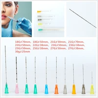 free shipping 20pcs free shipping blunt tip cannula for filler injection 18g 21g 22g 23g 25g 27g 30g 38mm 50mm 70mm blunt needle