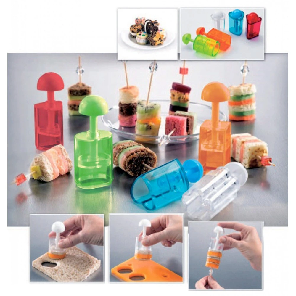 Формы для канапе. Формы для канапе. Формочки для канапе. , dh80-177. Набор форм для канапе apollo "beddy-byes" 8 шт.