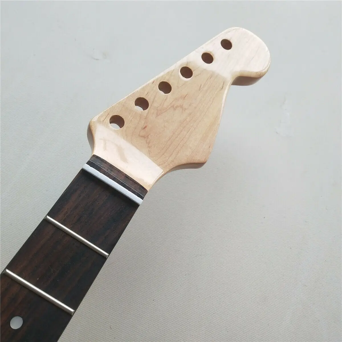 Enlarge 25.5 Guitar neck Maple 21 fret Rosewood Fingerboard Dot inlay Gloss Paint for DIY New Replacement 1set