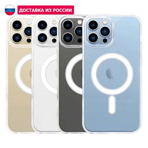 Прозрачный чехол для беспроводной зарядки для iPhone 13 12 11 Pro Max Mini аксессуар для телефона - изображение
