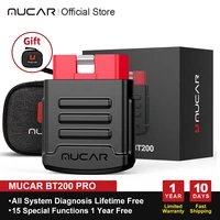 mucar bt200 pro best car diagnostic tools full system scan lifetime free obd2 scanner 15 resets 1 year obd 2 diagnost for auto
