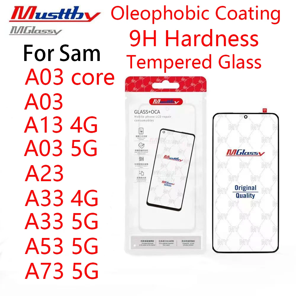 

5Pcs OCA Glass For Samsung Galaxy A03 core A13 4G 5G A23 A33 A53 A73 5G Mobile Phone Front Screen Replacement Glass with OCA