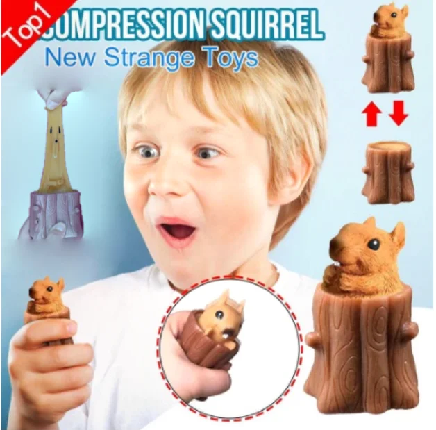 

squeeze esquilo copo anti-stress crianças brinquedo descompressão jogar para crianças adultos