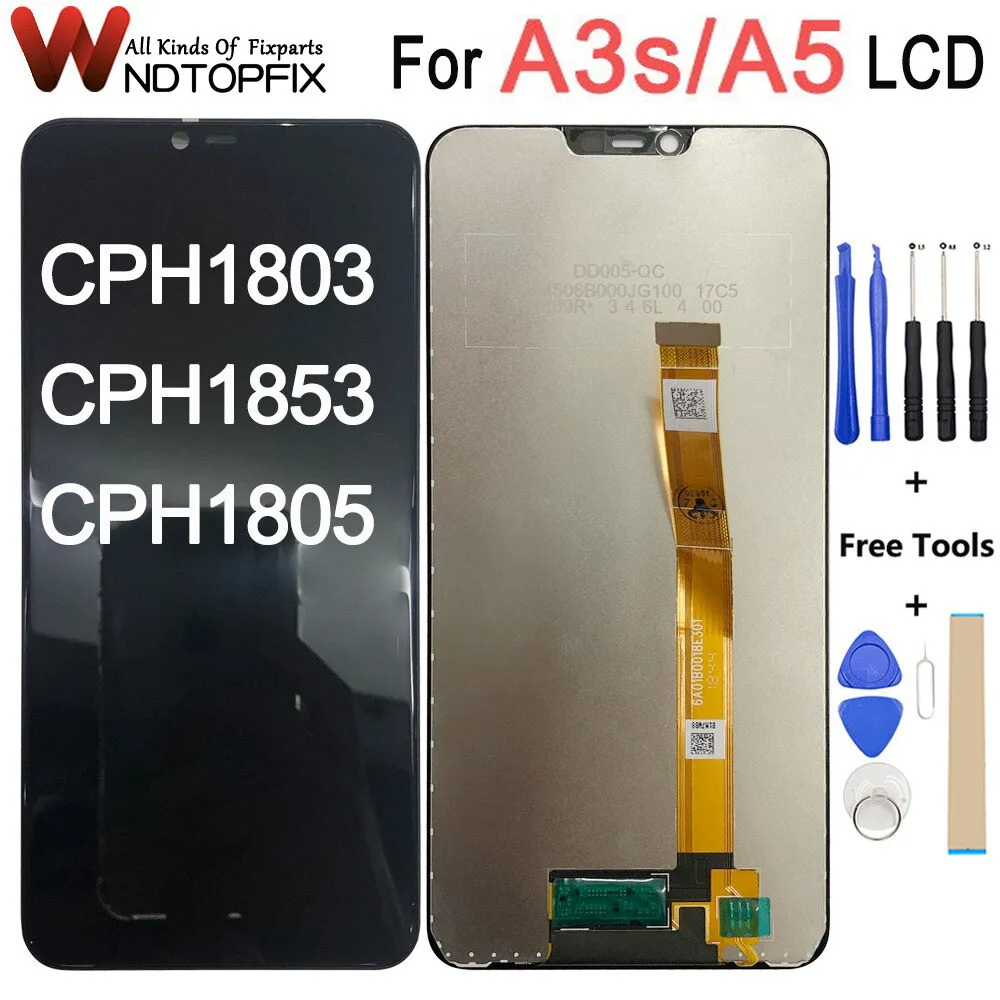 ЖК-дисплей для OPPO A3s диагональю 6,2 дюйма, детали для замены CPH1809 CPH1851 PBAM00 PBAT00 PBBM30 для OPPO A5 AX5, ЖК-экран