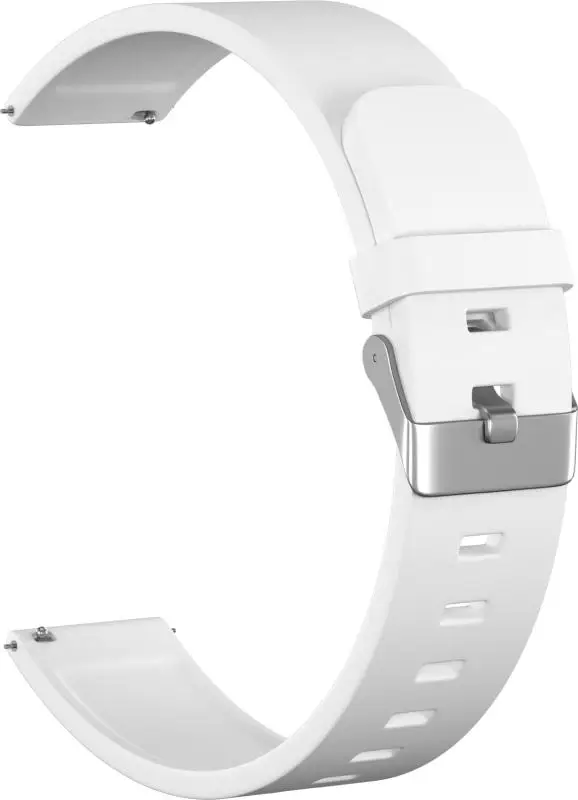 Фото Ремешок силиконовый GSMIN Elate 22 для Ticwatch E2 (Белый) №1