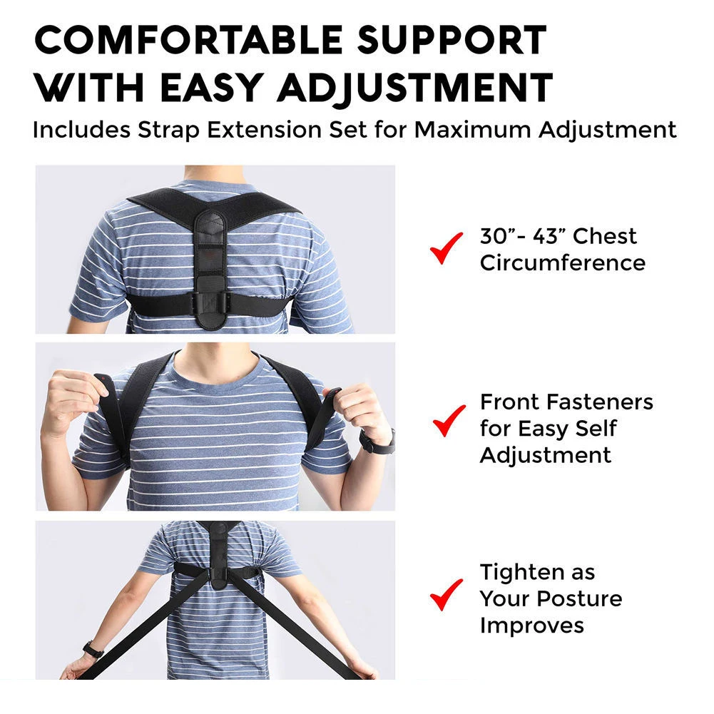 Медицинский Регулируемый Корректор осанки до ключицы корсет для верхней части