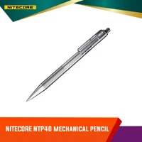 nitecore ntp40 0 5mm lightweight titanium alloy mechanical pencil 26 loops of anti sliding thread and 2 detachable torx screws