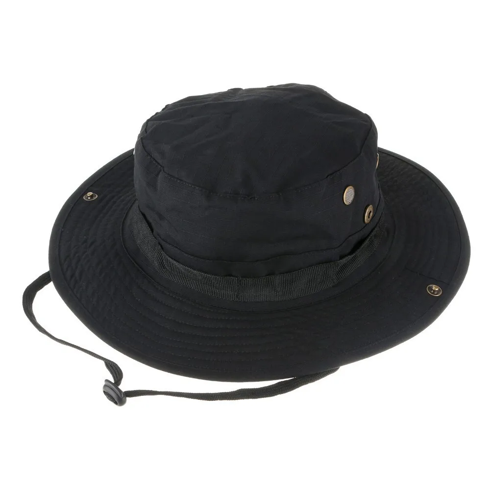 

New Foldable Bucket Hat Sun Protection Fishing Hats Drawstring Adjustable Fisherman Cap Camouflage Fashion Outdoor Accessories