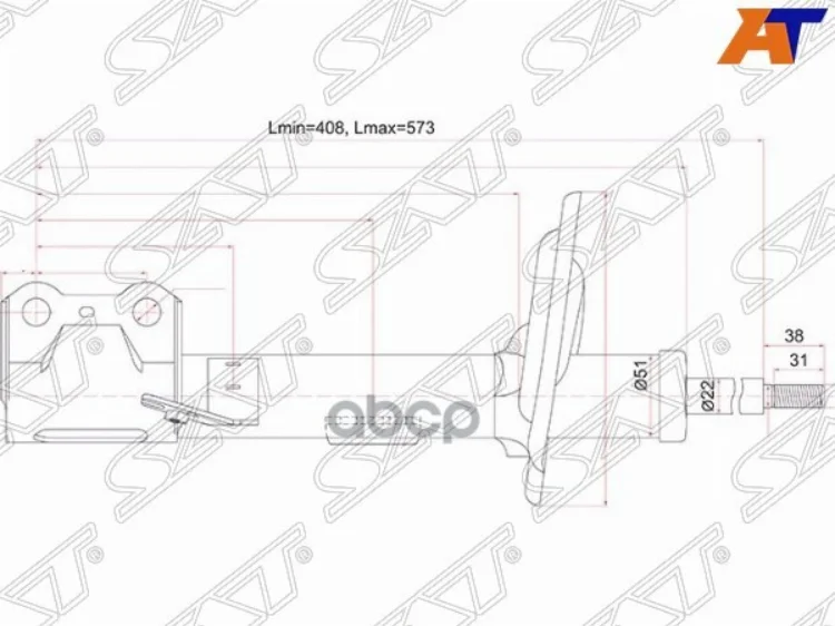 Стойка Передняя Lexus Rx270/350/450H 08- Rh St-48510-80467 Sat арт. ST-48510-80467