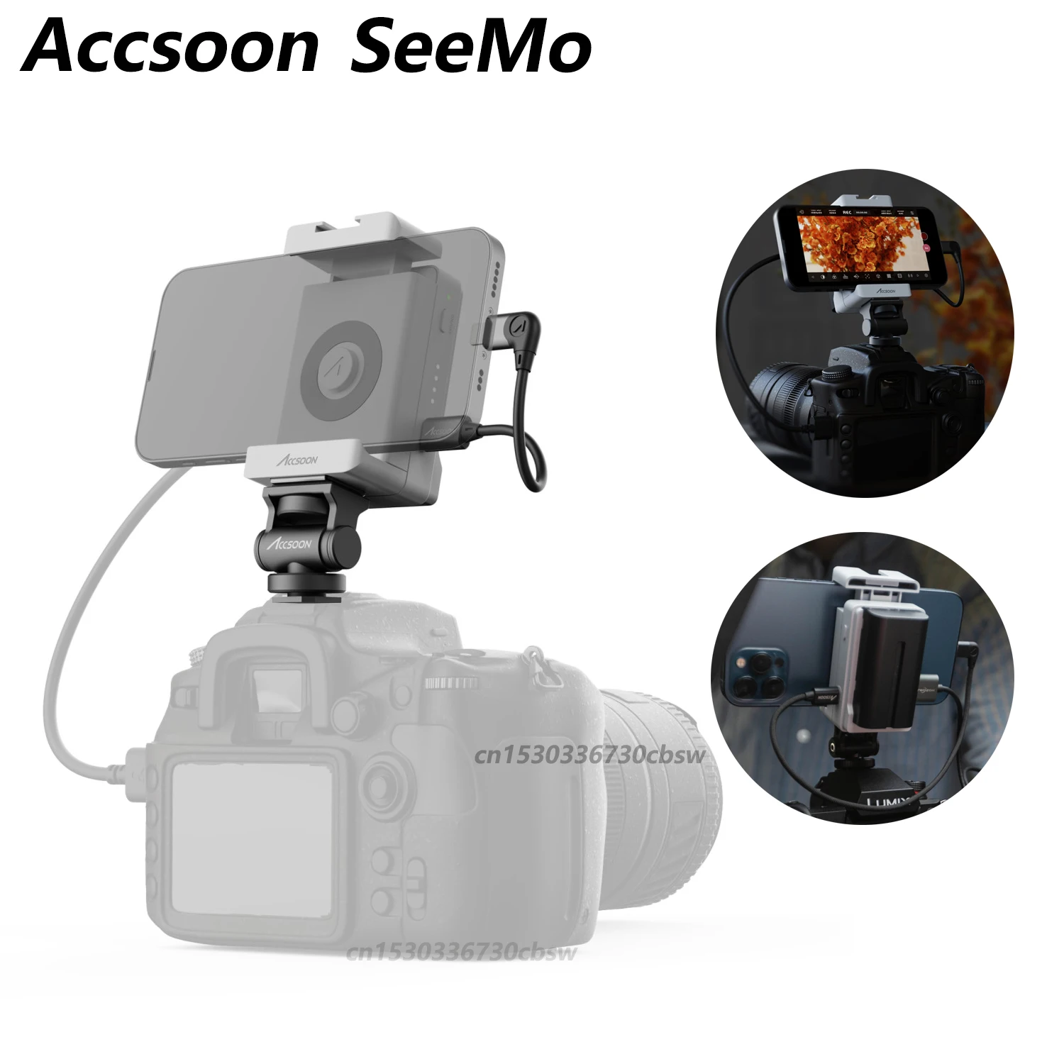 

Accsoon SeeMO Video Transmitter for iPhone iPad Monitoring Recording Steaming Monitor Camcorder HDMI Adapter Vlog Youtuber Video