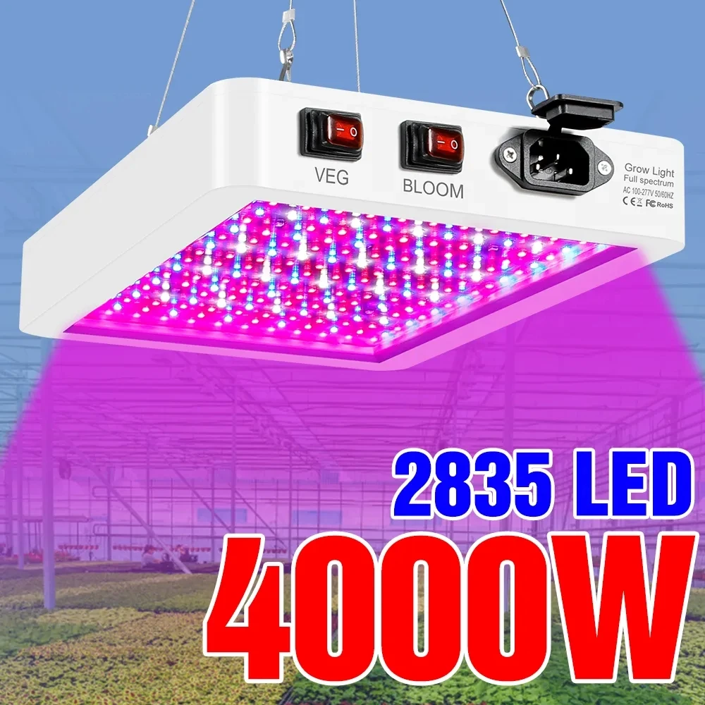 

Full Spectrum LED Grow Light 220V Plant Bulbs 110V Hydroponic Lamp 4000W 5000W Greenhouse Fito Lamps Flower Growth Lighting Box
