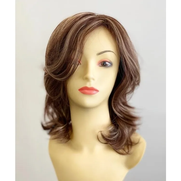 Prenses Peruk Модель синтетического парика из волокна с шоколадно-коричневым тюком Prenses Peruk Модель синтетического парика из волокна с шоколадно-коричневым тюком