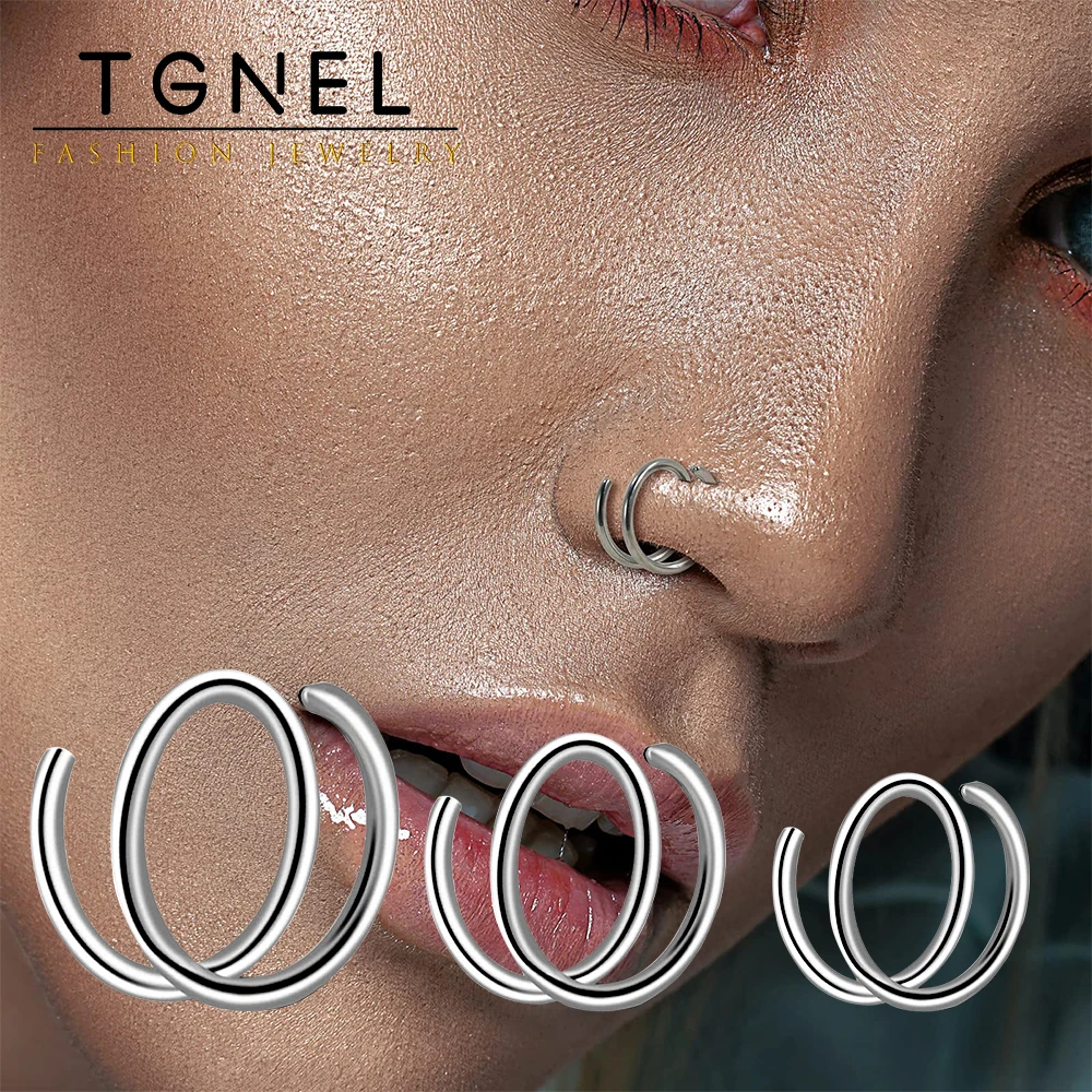 

Nose Rings G23 Pure Titanium Piercing Hinged Hoop CZ Cartilage ASTM F136 Titanium Hypoallergenic No Nickel Jewelry for Women Men