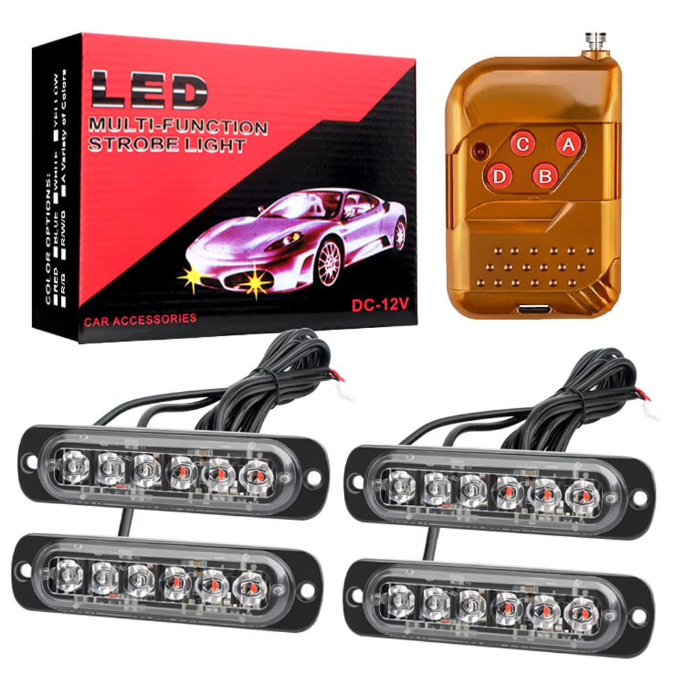 4x6 светодиодный стробоскоп боковые сигнальные огни Решетка мигающий свет для