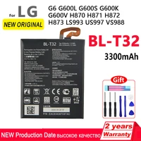 100 original 3300mah bl t32 for lg g6 g600l g600s h870 h871 h872 h873 ls993 us997 vs988 battery with toolstracking number
