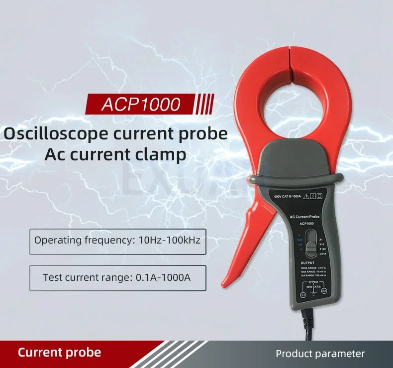 

Micsig Oscilloscope AC Current Probe ACP1000 Current Measurement 10Hz To 100KHz Current Oscilloscope Probe