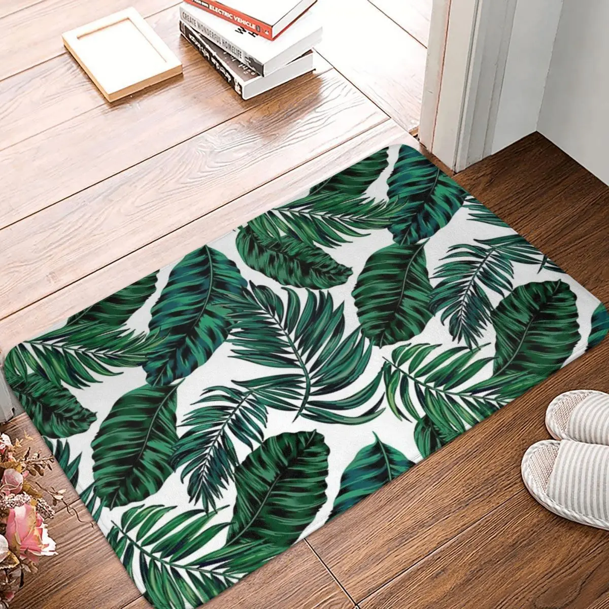 

Tropical Leaves Pattern Anti-Slip Doormat Living Room Mat Bath Floor Carpet Welcome Rug Home Decorative Home Decor Rug