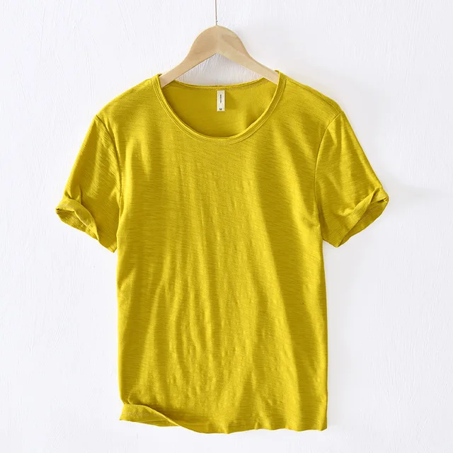 

Men's Short Sleeve T-shirt Summer Casual O-Neck Solid Color Breathable Shirt