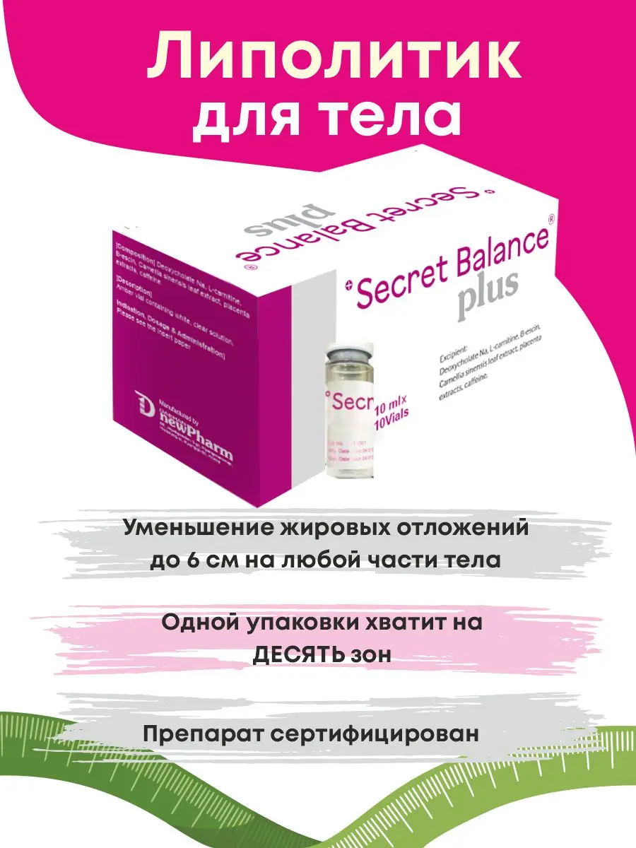Secret balance Plus Антицеллюлитная жиросжигающая сыворотка - липолитик для мезороллера