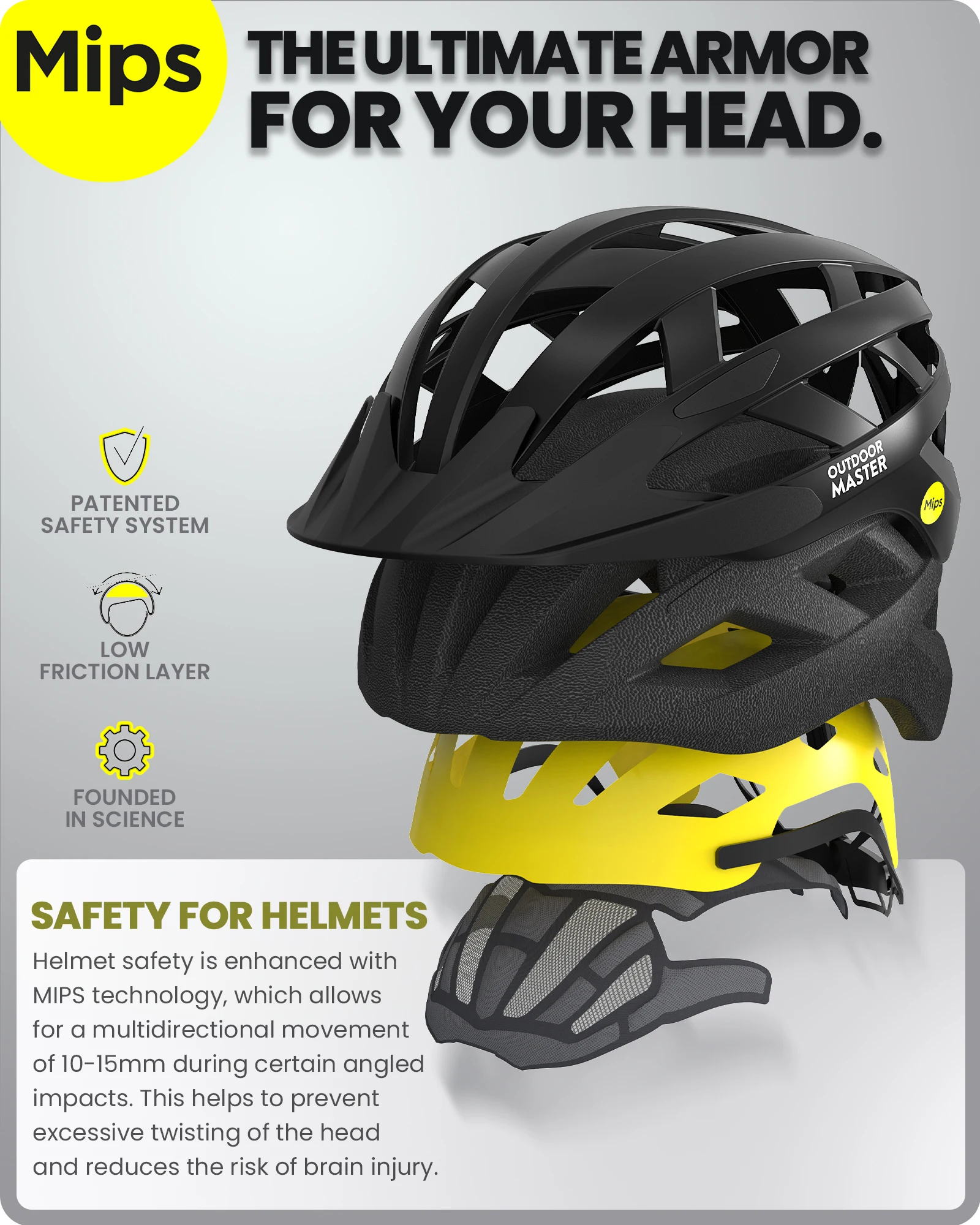 Фото Велосипедный шлем OutdoorMaster Gem MIPS с 2 съемными вкладышами, вентилируемый, для MTB и шоссейных велосипедов, регулируемый, безопасный велосипедный шлем №2