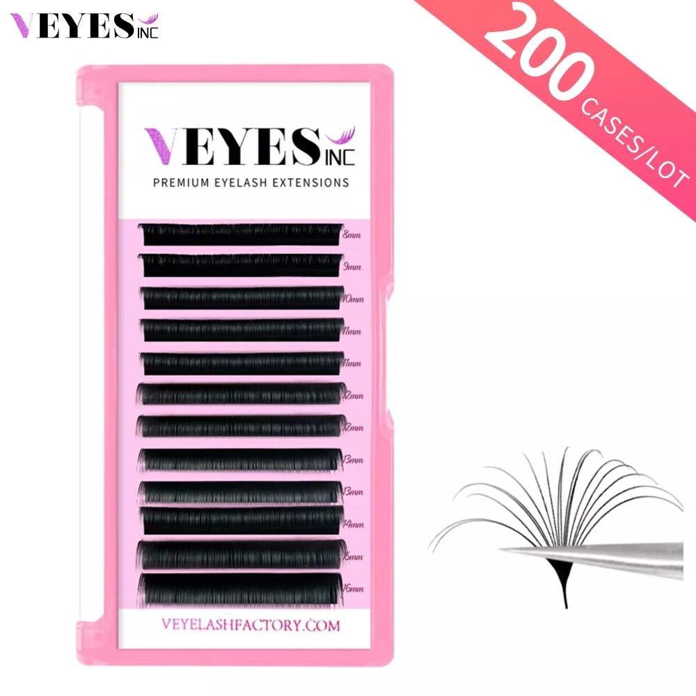

Veyes Inc 200 Cases/Lot Easy Fanning Eyelash Extensions Veyelash Russian Volume Lashes Bloom Austomatic Flowering Makeup Beauty
