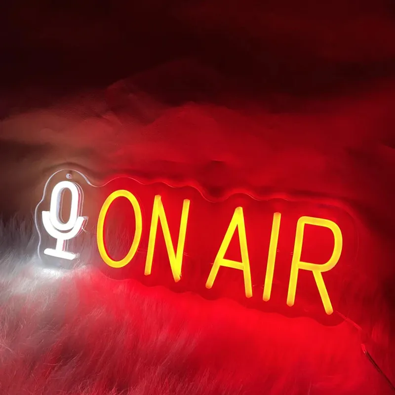 Неоновая вывеска на воздухе индивидуальная неоновая живая трансляция запись