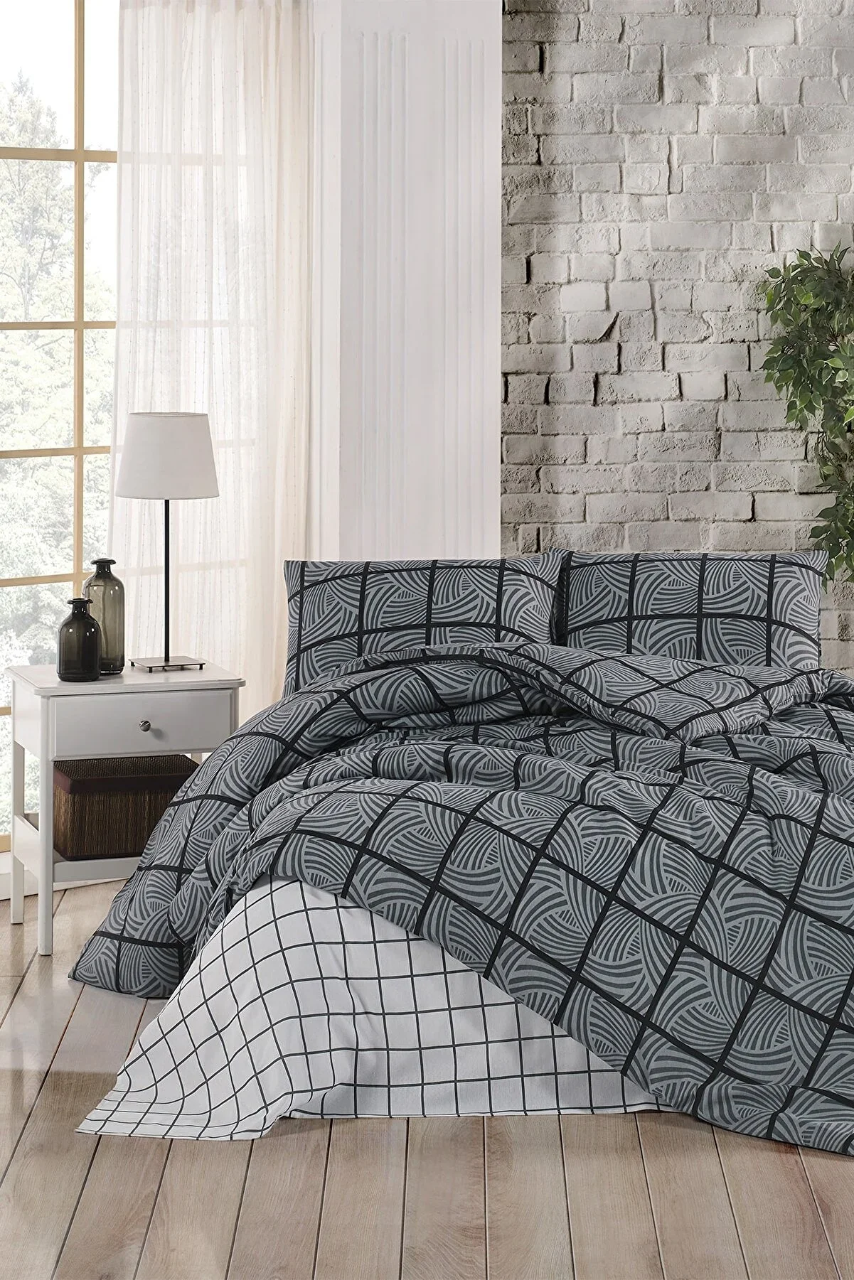 

Hypnos Checkered Double Duvet Cover Set