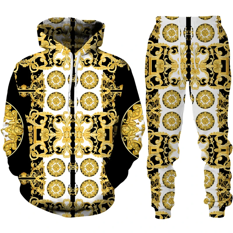 Golden Phnom Penh 3D Print Men's Tracksuit Hip Hop Style Long Sleeve Hoodie/Pants/Suit Spring Autumn Male Jogging Sportswear Set