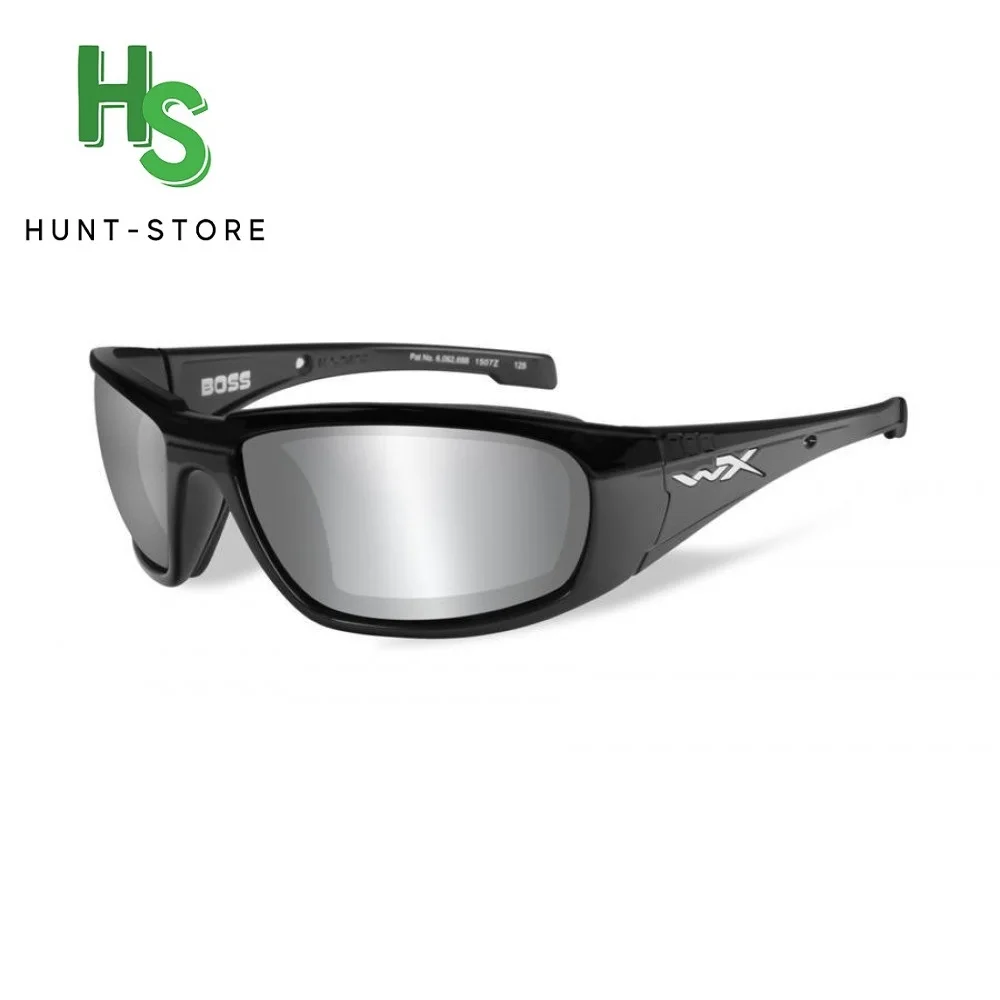 Очки баллистические Wiley X BOSS Grey Silver Flash Gloss (CCBOS01) принадлежности для охота рыбалка и