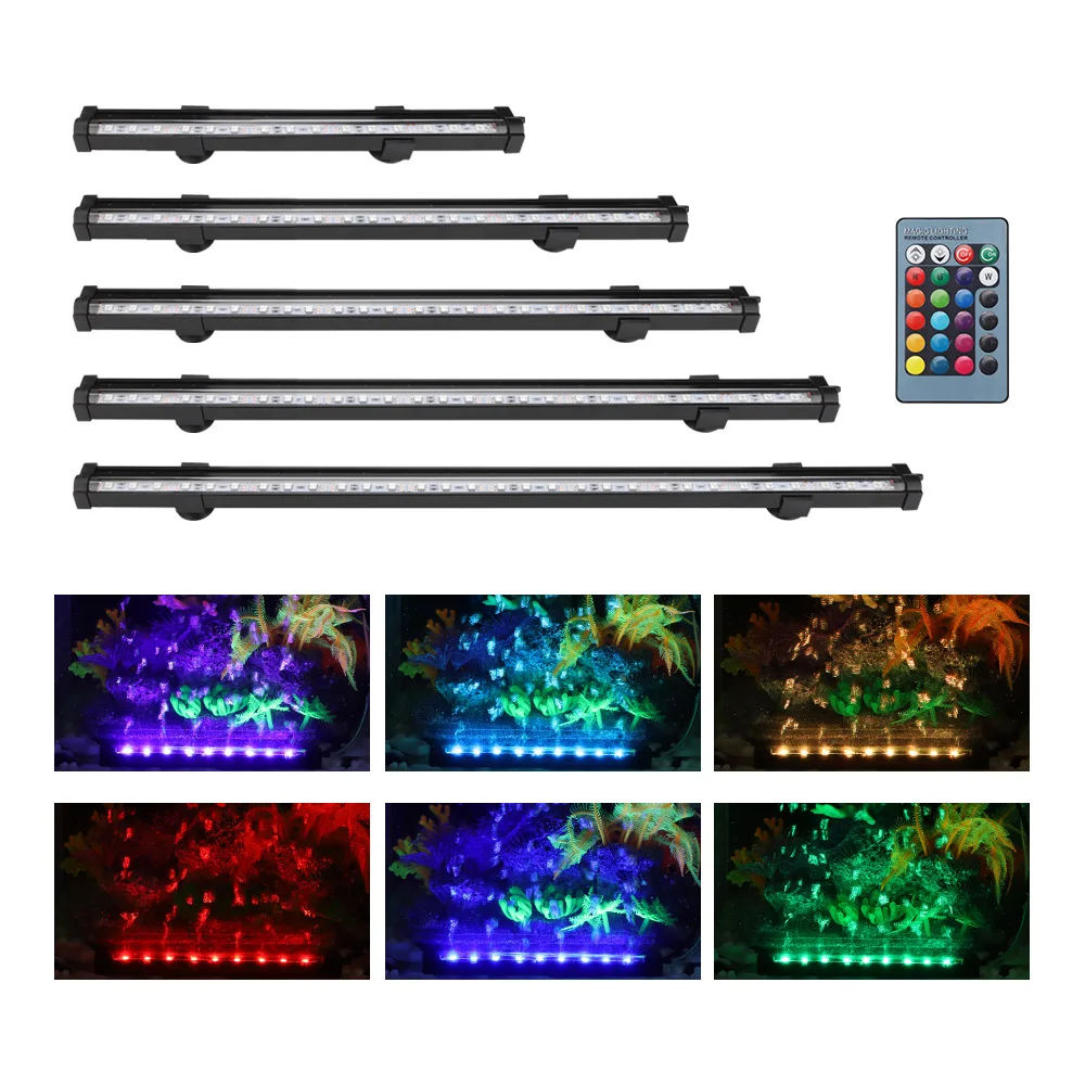 

Remote Control Waterproof RGB LED Aquarium Lights Fish Tank Light Diving Lighting Aquarium Submersible Lamp Amphibious Decorate