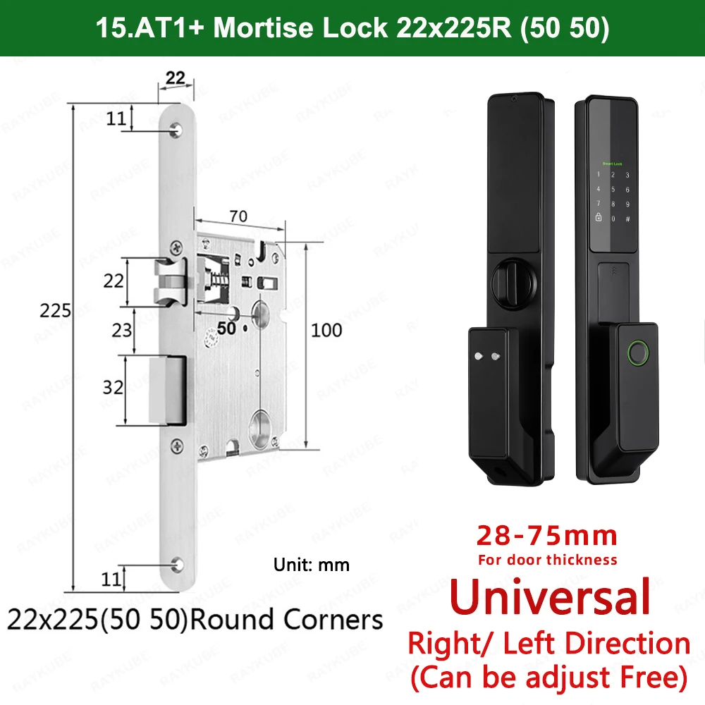 

RAYKUBE V1 Умный дверной замок с отпечатком пальца