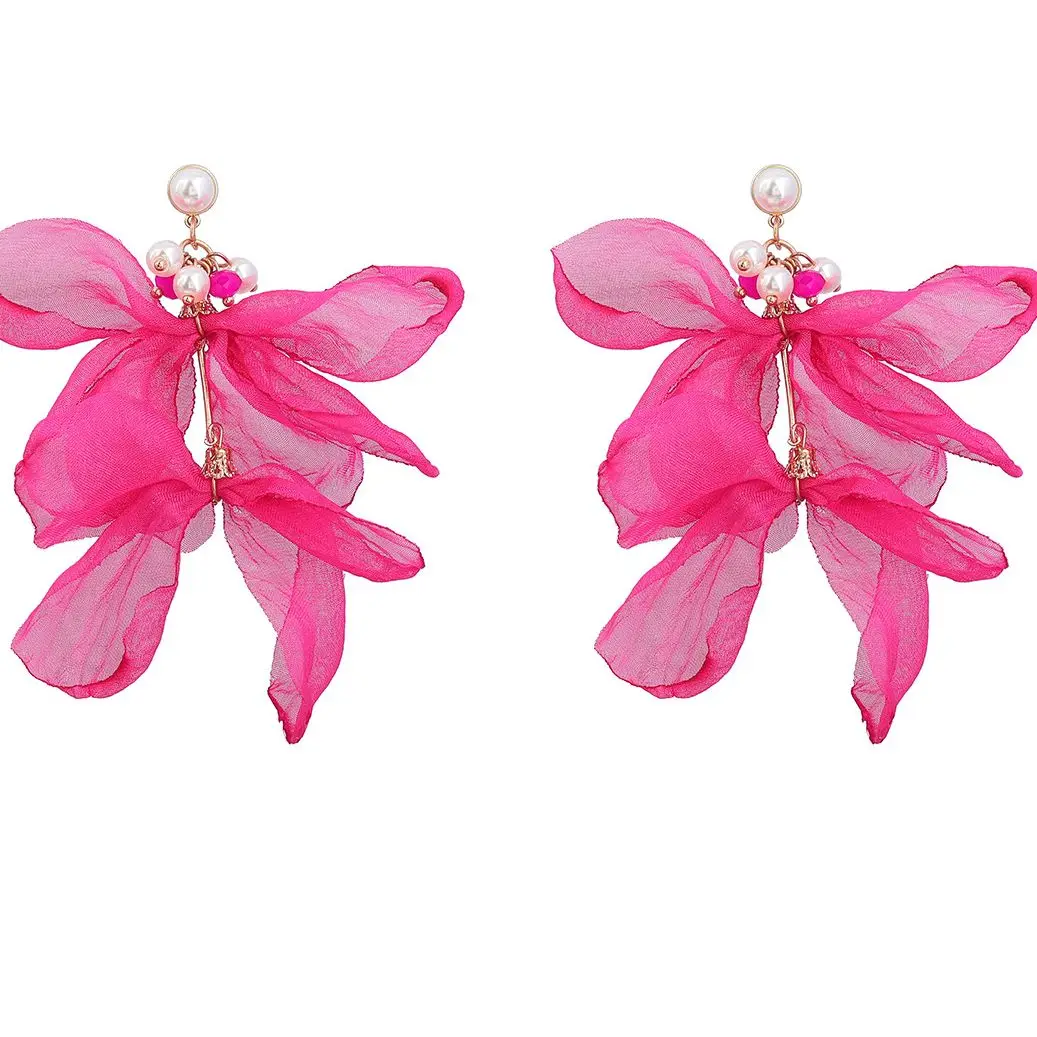 

2022 Summer New Fabric Tassel Earrings for Woman Boho Ethnic Holiday Jewelry