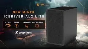 A1 WHOLESALES PRICE New IceRiver AL2 Lite 2Th/s 500W Alephium Miner ALPH Mining Asic Crypto Blake3
