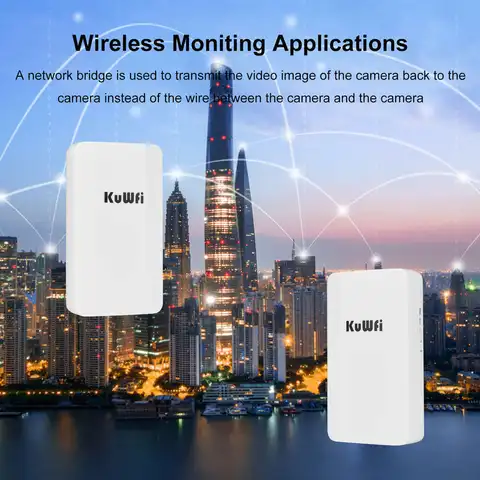 KuWFi беспроводной мост Wi-Fi 24 ГГц
