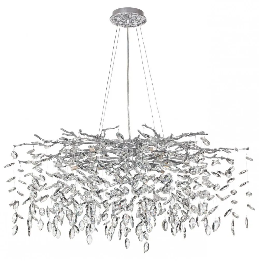 Odeon Light 4970/12 HALL ODL24 523 матов.серебристый/алюмин./хрусталь Люстра G9 12*40W DELI