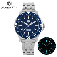 san martin men luxury diving watch 41 5mm yn55 automatic mechanical wristwatch sapphire 20bar waterproof bgw9 luminous