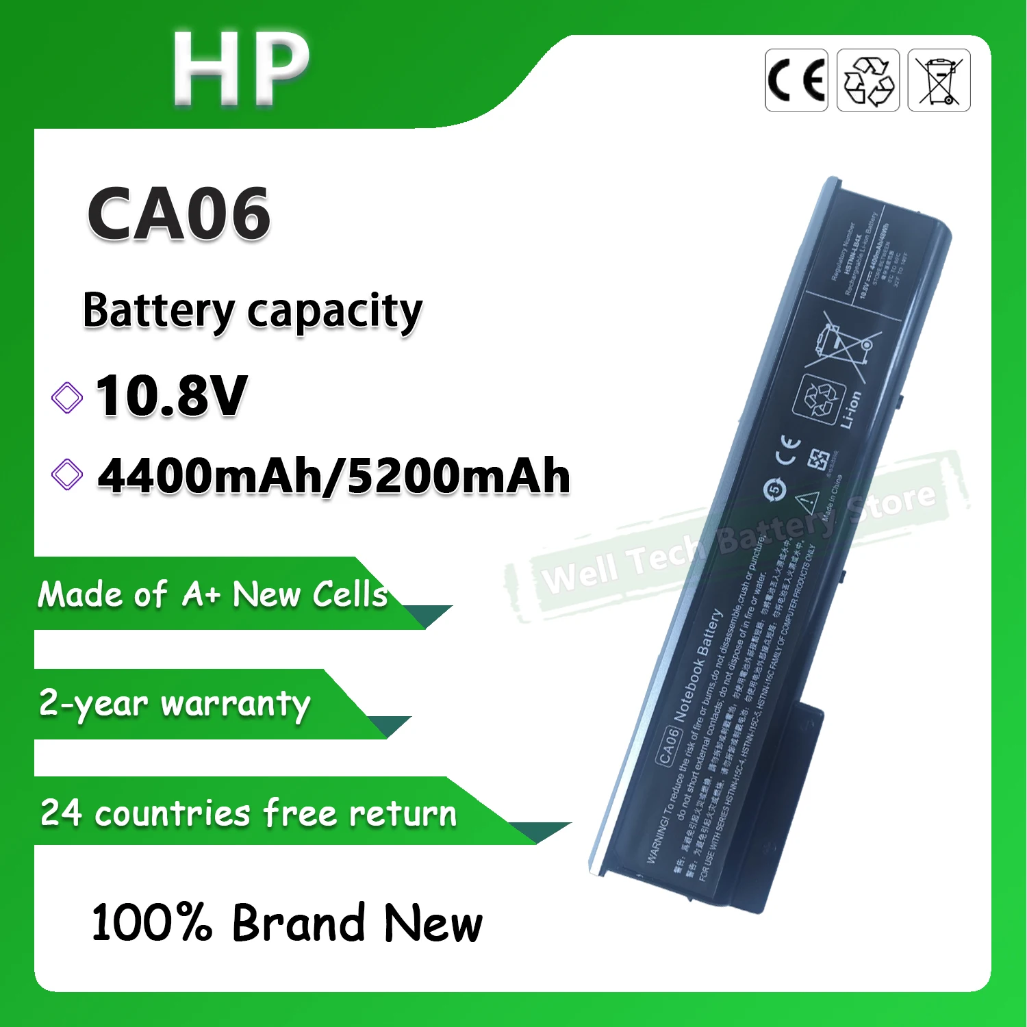 CA06 Аккумулятор для ноутбука HP ProBook 640 G0 G1 Series 645 650 655