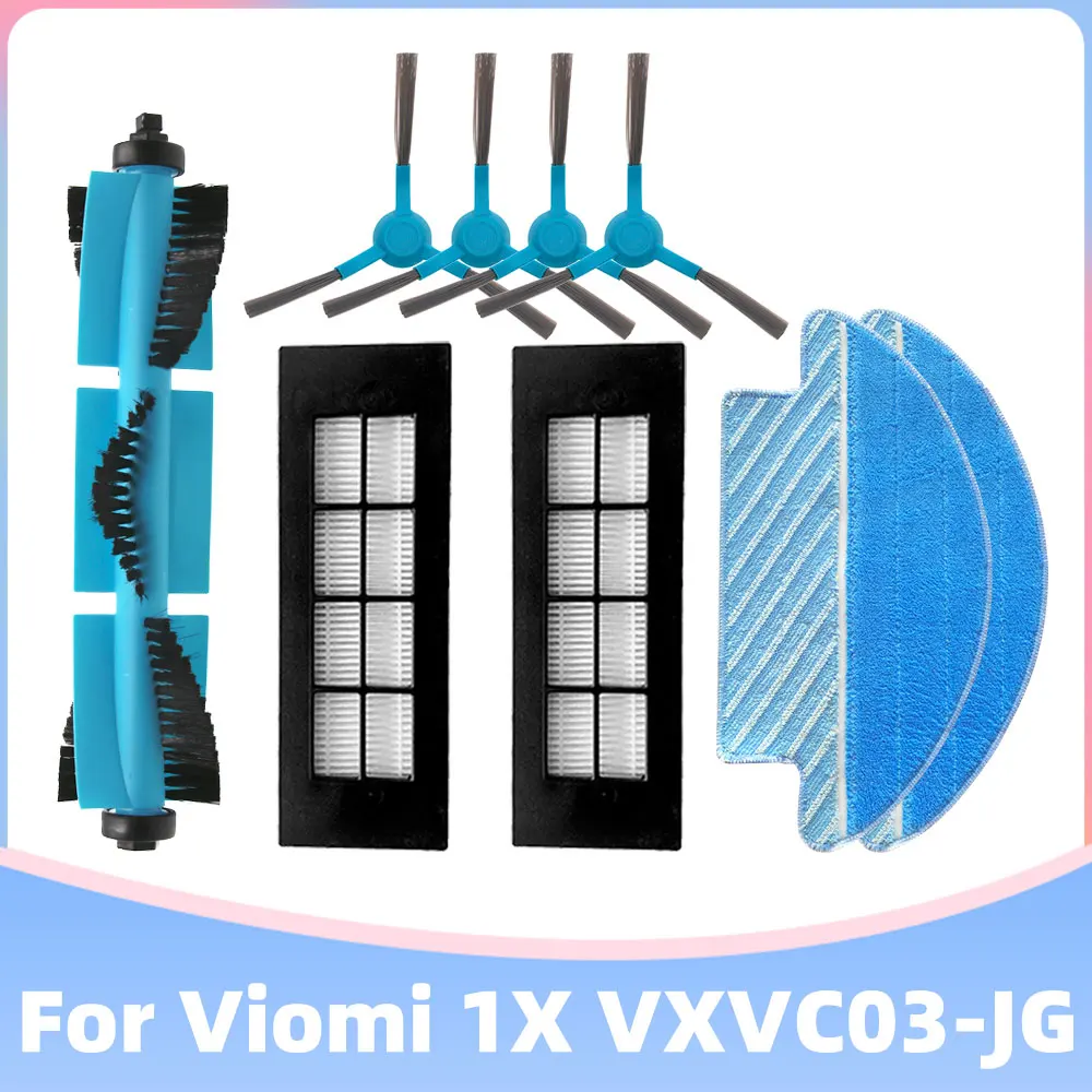 

For Viomi 1X VXVC03-JG Robot Vaccum Cleaner Spare Part Main Side Brush Hepa Filter Mop Cloths Rag Replacement Accessory Kit