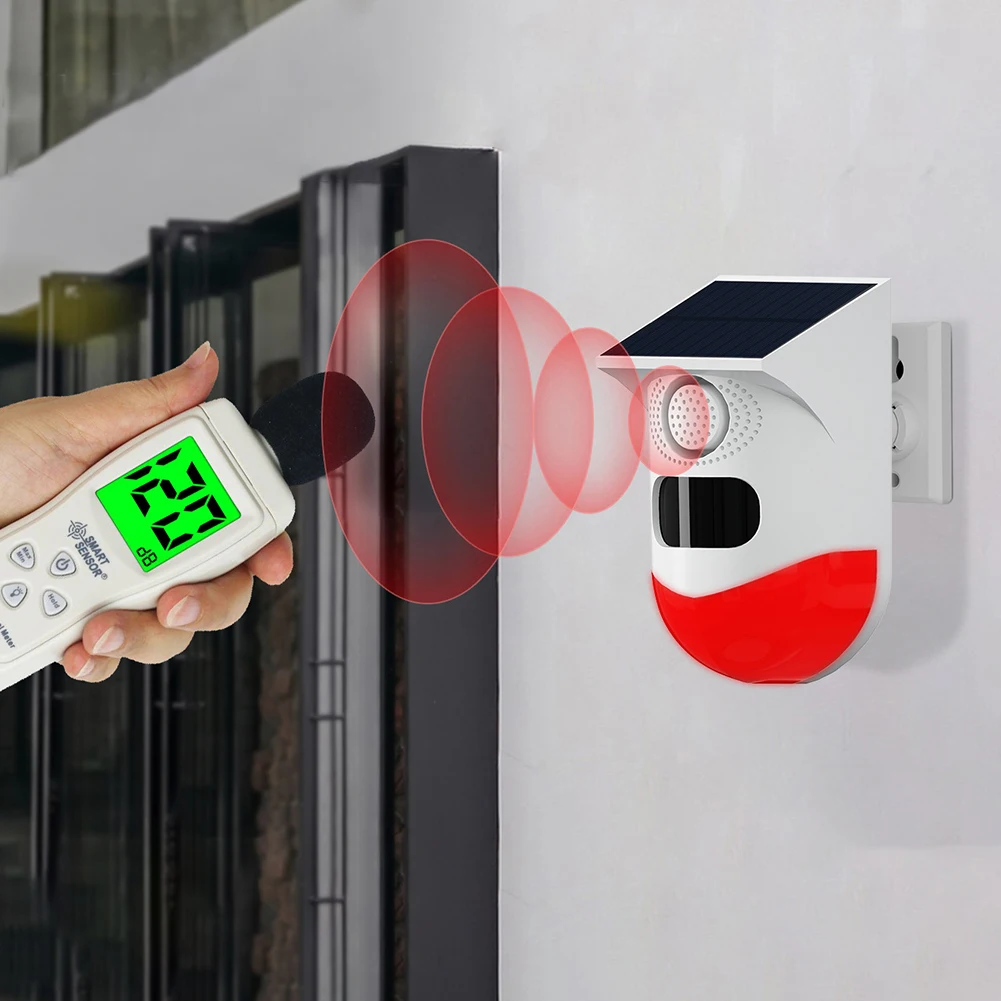 Солнечная охранная инфракрасная Сирена с дистанционным управлением