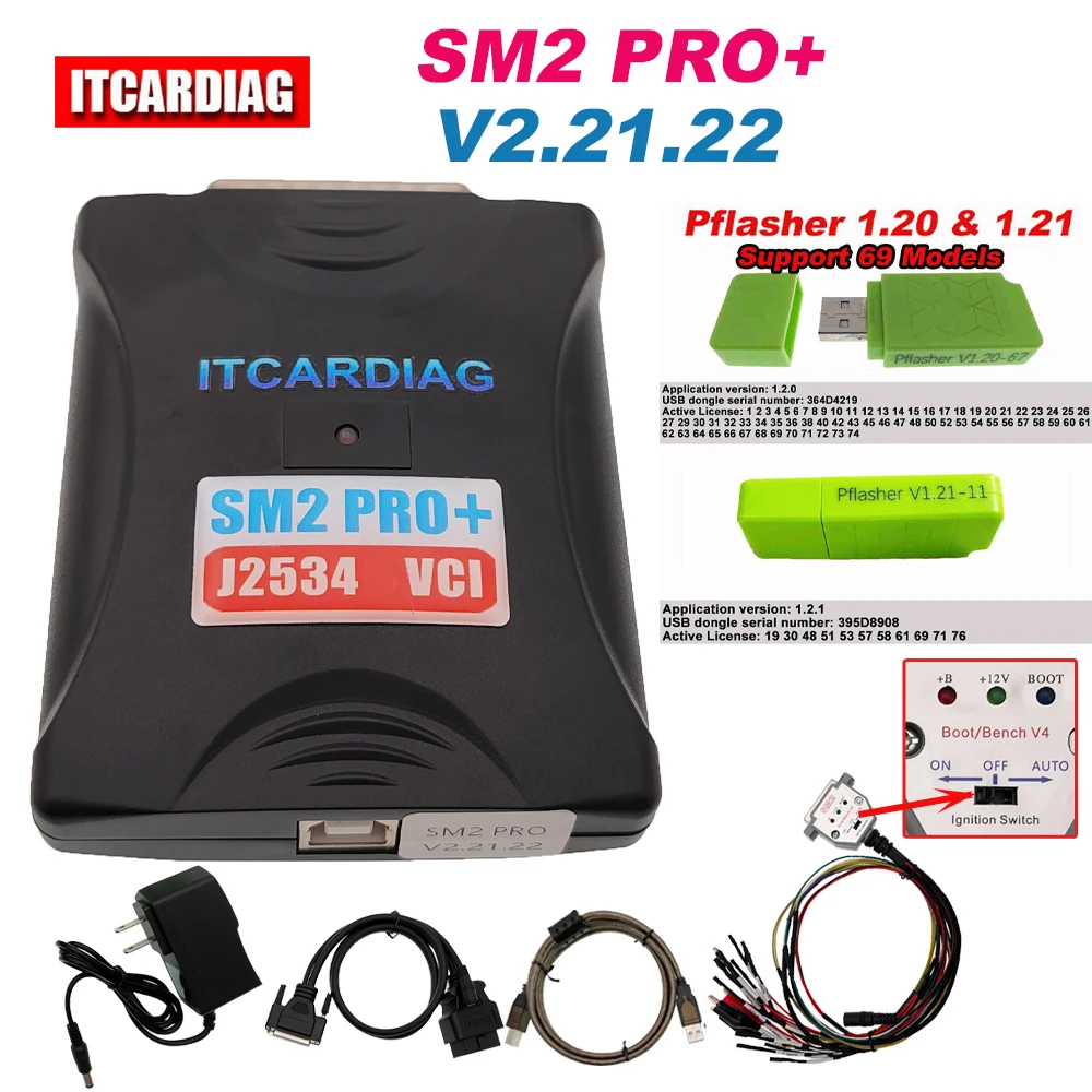 

ITCARDIAG SM2 Pro+ V2.21.22 PCM ECU Programmer Read&Write Tool For Gds2 SPS For Ford FDRs Forscan For Honda HDS For Hino DX2