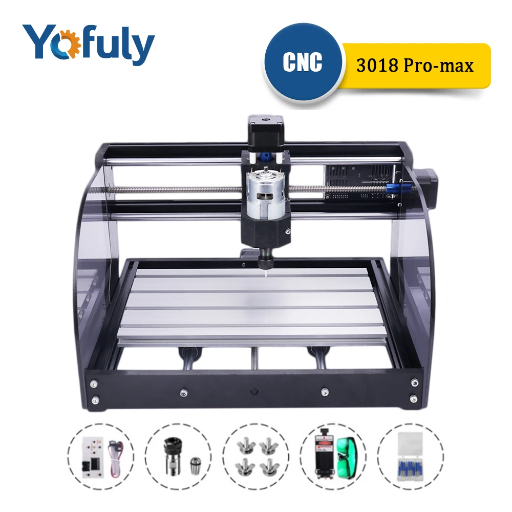 Гравировальный станок с ЧПУ 3018 Pro Max 3-осевой лазерный гравер GRBL фрезерный